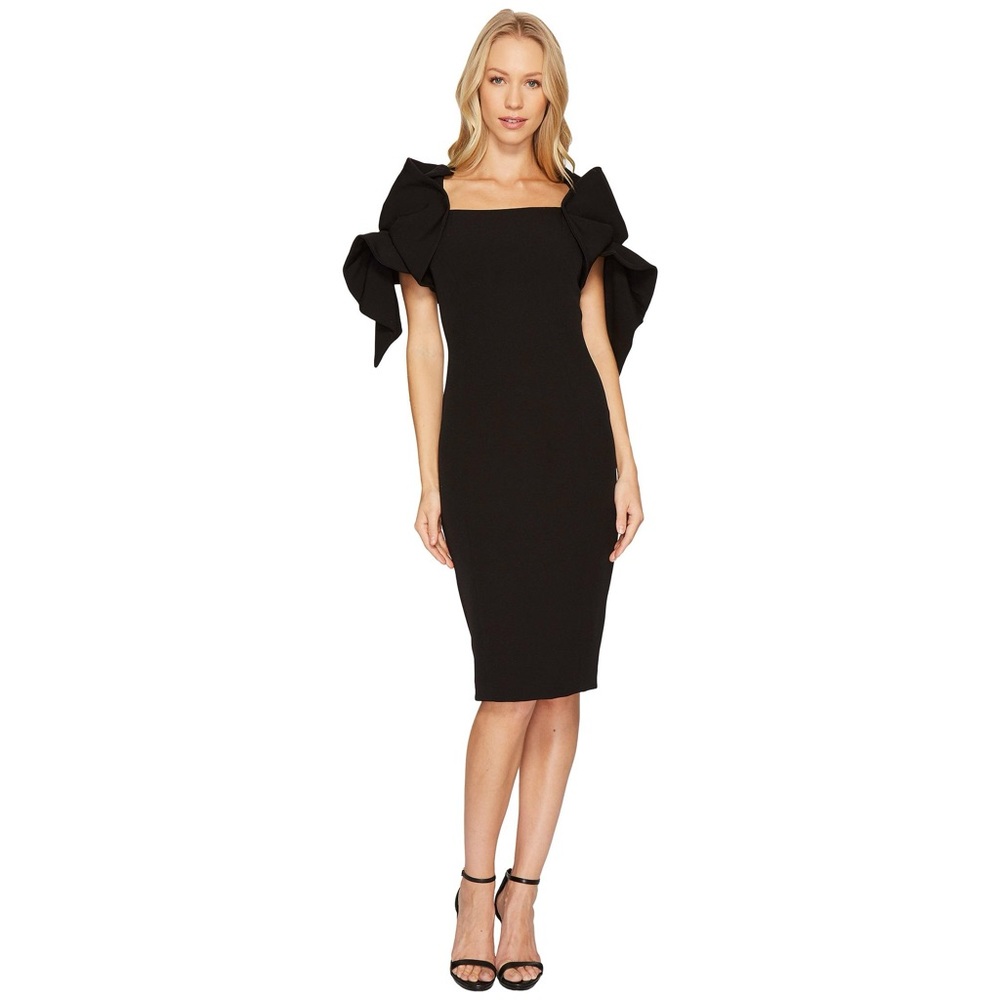 Badgley Mischka Origami Sleeve Dress